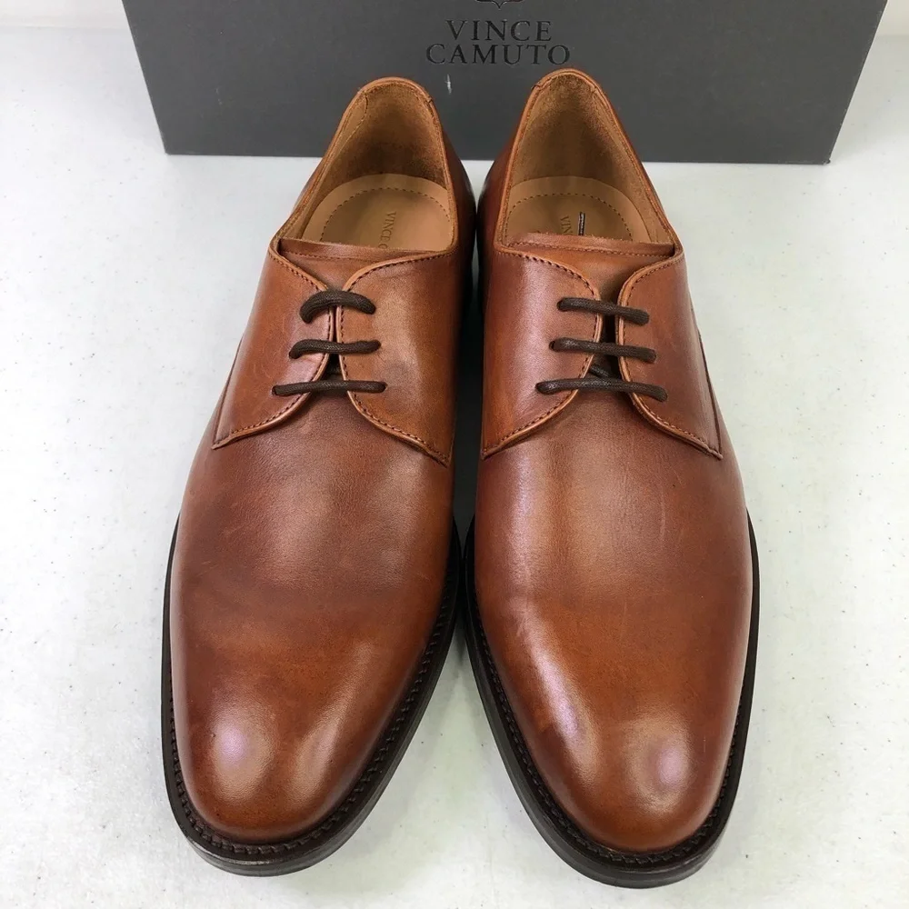 Vince Camuto Brown Leather Oxford Dress Shoes